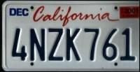 California License Plate (CA-101)
