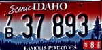 Idaho Potatoes Plate (ID-101)