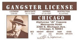 Al Capone gangster's license. Gallery Image