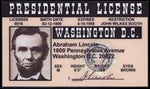 Abraham Lincoln presidential license.