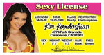 Kim Kardashian Sexy Driver license
