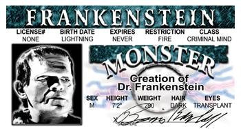 Frankenstein Driver License