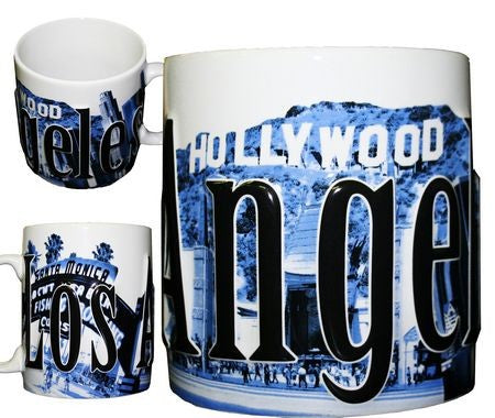 Los Angeles 18 OZ Embossed Coffee Mug