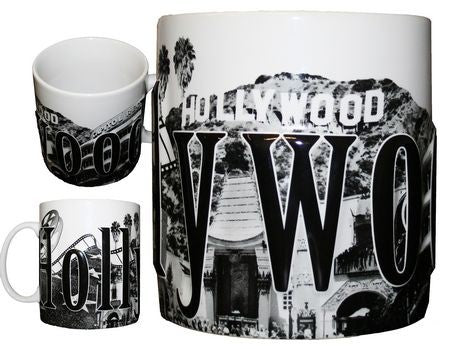 Hollywood 18 OZ Embossed Coffee Mug