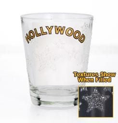 Hollywood Shotglass with textured stars