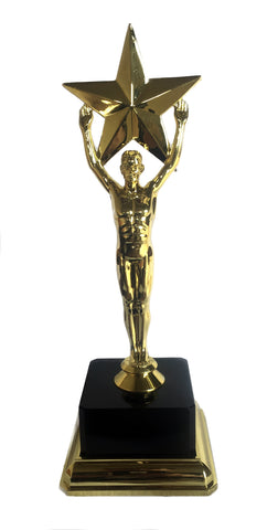 Large star trophy with a square base