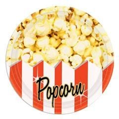 Movie Theater Popcorn  9" Paper Plates