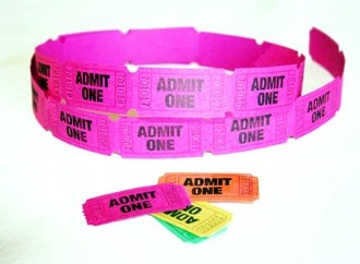 Admit One Tickets Pink (Roll of 25)