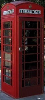 English Phone Booth Cutout 698