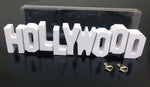 White Wooden Hollywood Sign