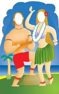 Hawaiian Luau Couple Stand-in  - luau party