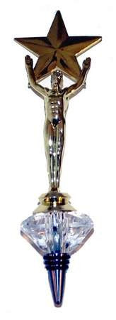 Small MegaStar Trophy with Diamond style Bottle stopper