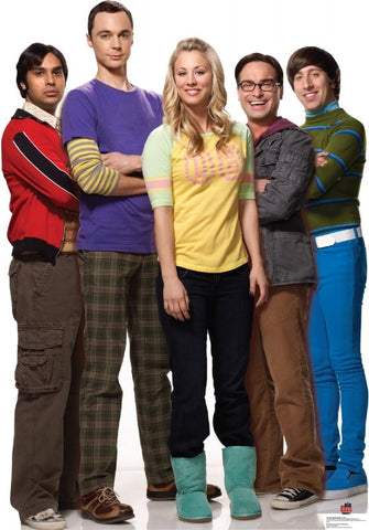 Group from TV show Big Bang Theory Lifesize cardboard cutout #1414