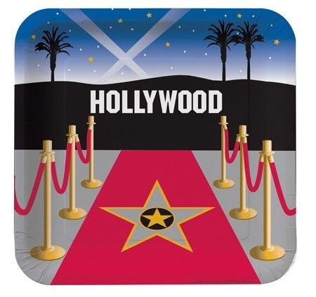 Reel Hollywood 9" Square Dinner Plates