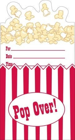 Popcorn Pop Over Hollywood Invitations