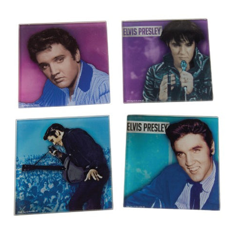 Elvis Presley 4 pc. Glass Coaster Set