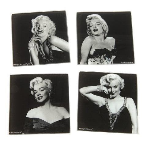 Marilyn Monroe 4 pc. Glass Coaster Set