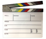 White Director's Clapboard with Color Sticks