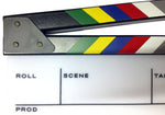 White Director's Clapboard with Color Sticks