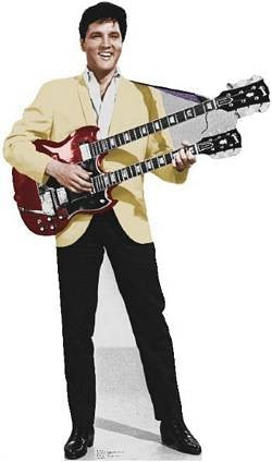 Elvis Presley with Gibson Guitar Lifesize cardboard cutout #845