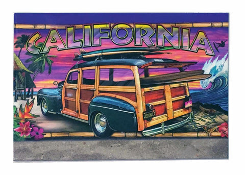 California surf Woodie Magnet