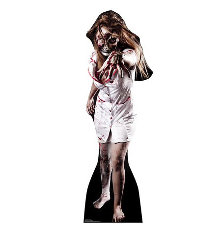 Skeleton Zombie Nurse Cardboard Cutout #1938