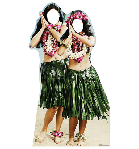 Hawaiian Hula Girls Standin Cardboard Cutout #1991