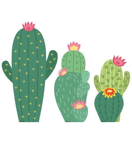 Cactus Grouping Set of 3 Life-size Cardboard Cutout #5012