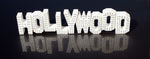 White Wooden Hollywood Sign with rhinestones