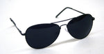 Black Frame Aviator Style Sunglasses