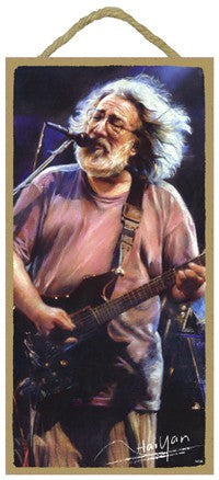 Jerry Garcia (Singing) Wood Plaque