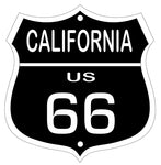 Route 66 HWY Sign - Black