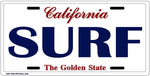 California Surf License Plate