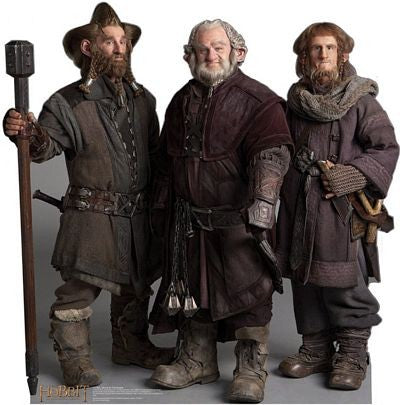 Nori, Dori and Ori The Dwarfs The Hobbit Lifezise Cardboard Cutout #1404