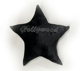 Hollywood Star Studded Plush Pillow - Black Gallery Image