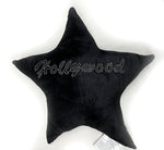 Hollywood Star Studded Plush Pillow - Black