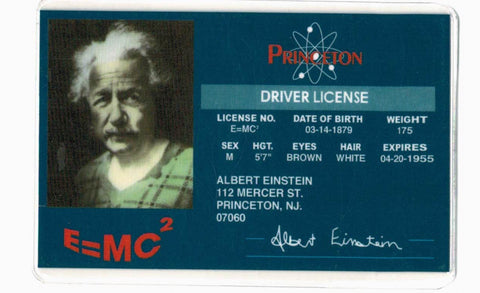 Albert Einstein driver license
