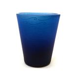 California palm trees Frosted Blue Shot Glass Gallery Image