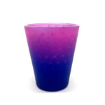 Hollywood Frosted Pink And Purple Shot Glass with a white star