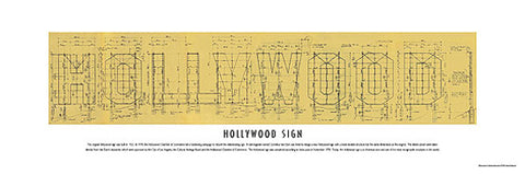 Hollywood Sign Limited Edition Blueprint