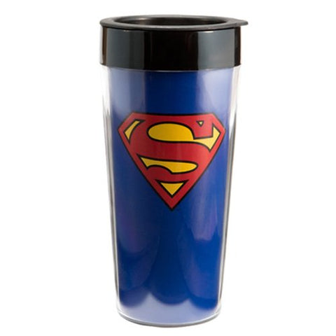 Superman 16 oz. Plastic Travel Mug